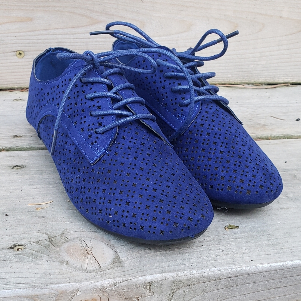 Blue 'Suede' Shoes